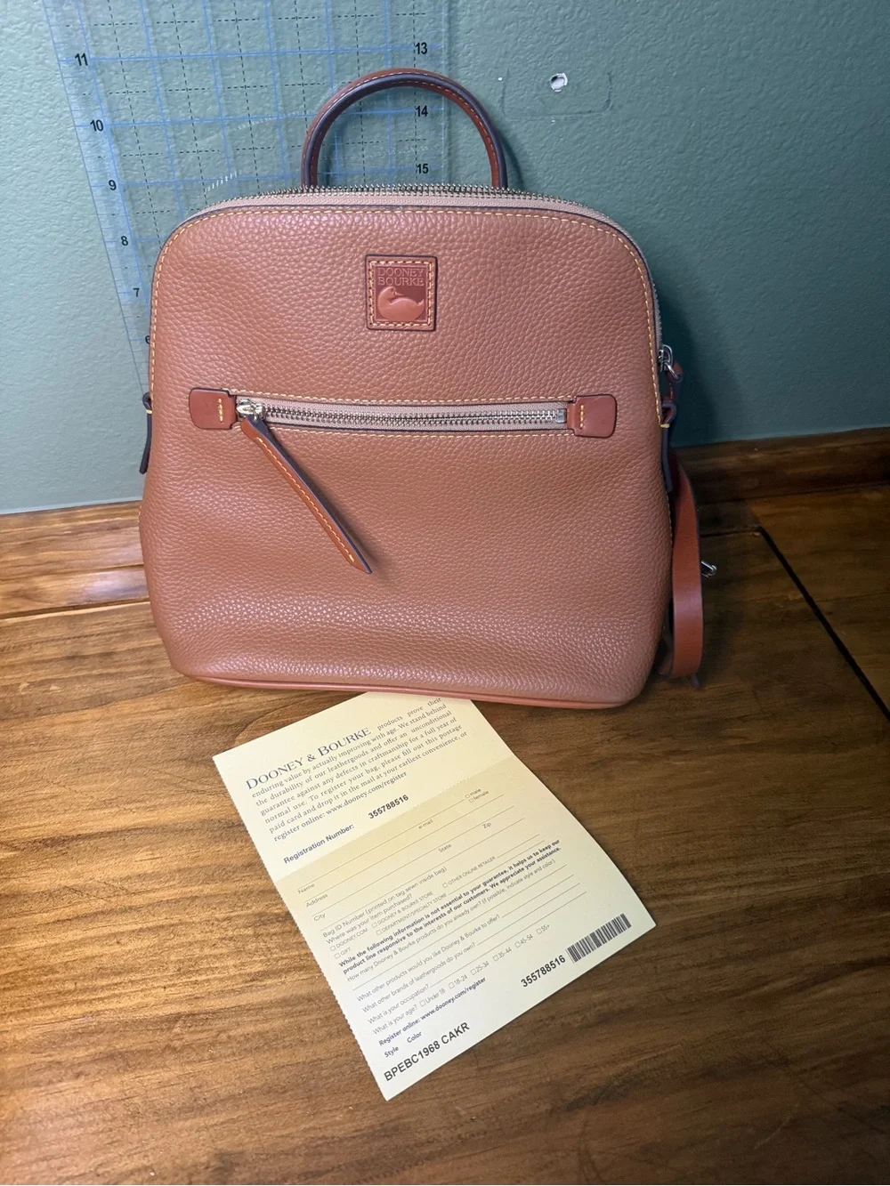 Dooney & Bourke Tan Leather Backpack
